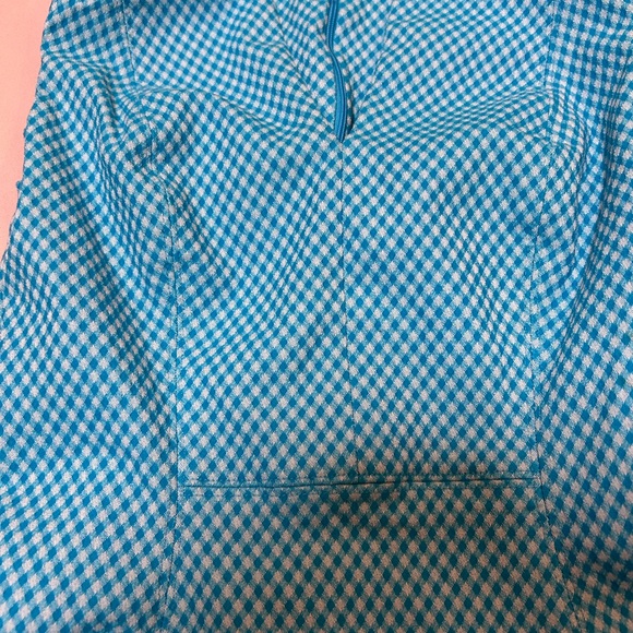 Chaps Teal and White dress - Picture 4 of 13